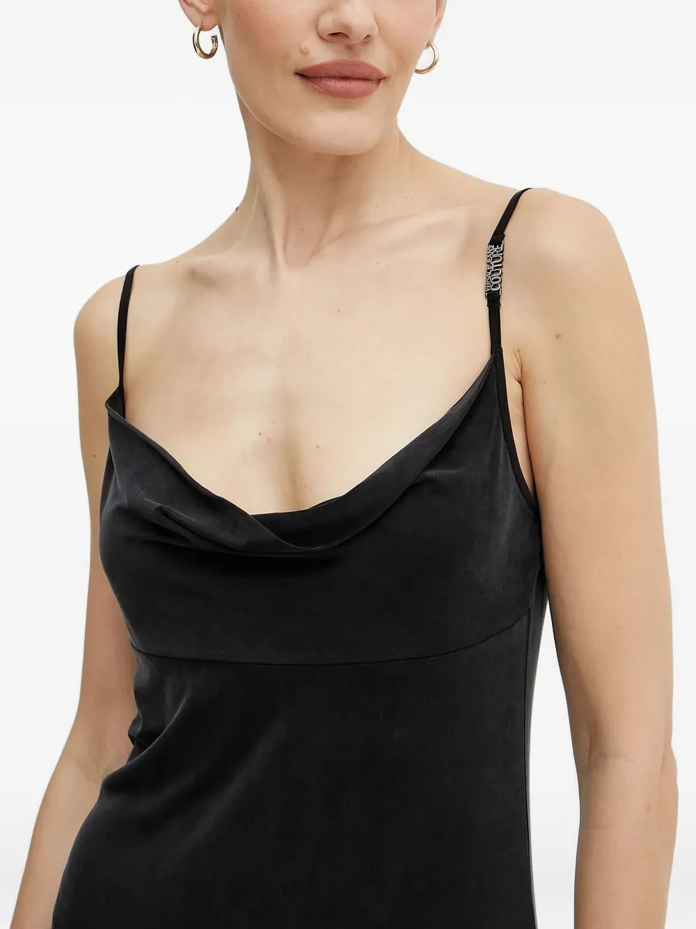 Versace Jeans Couture Jurk met col Zwart