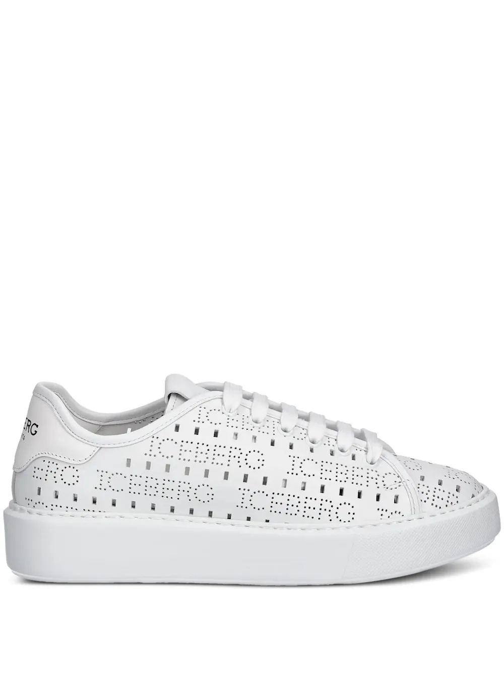 Iceberg Bozeman sneakers met geperforeerd logo Wit