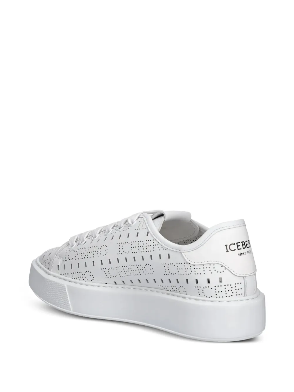 Iceberg Bozeman sneakers met geperforeerd logo Wit