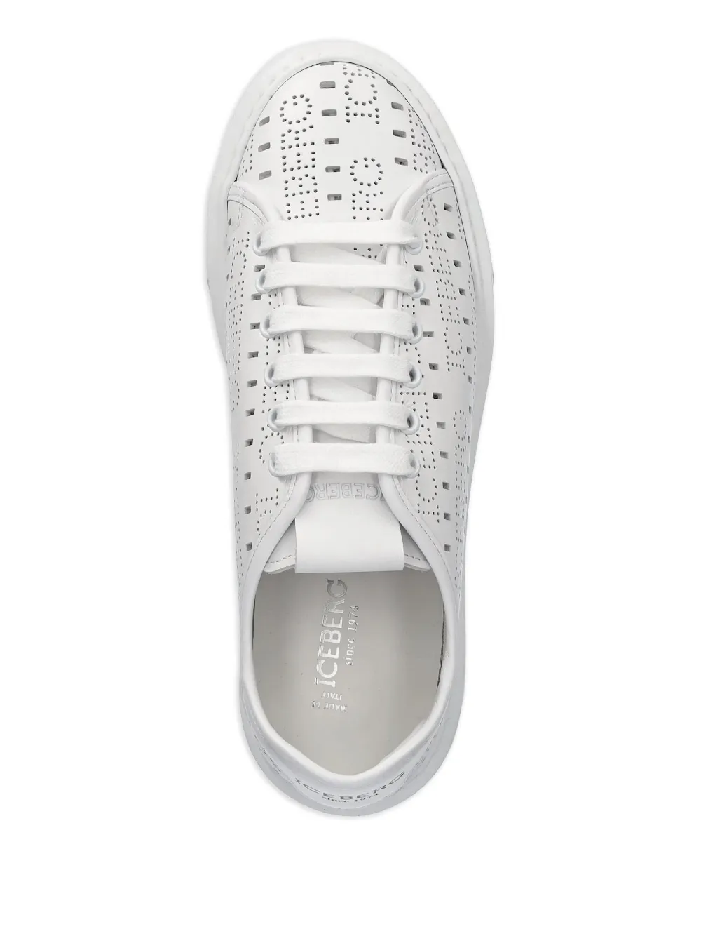 Iceberg Bozeman sneakers met geperforeerd logo - Wit