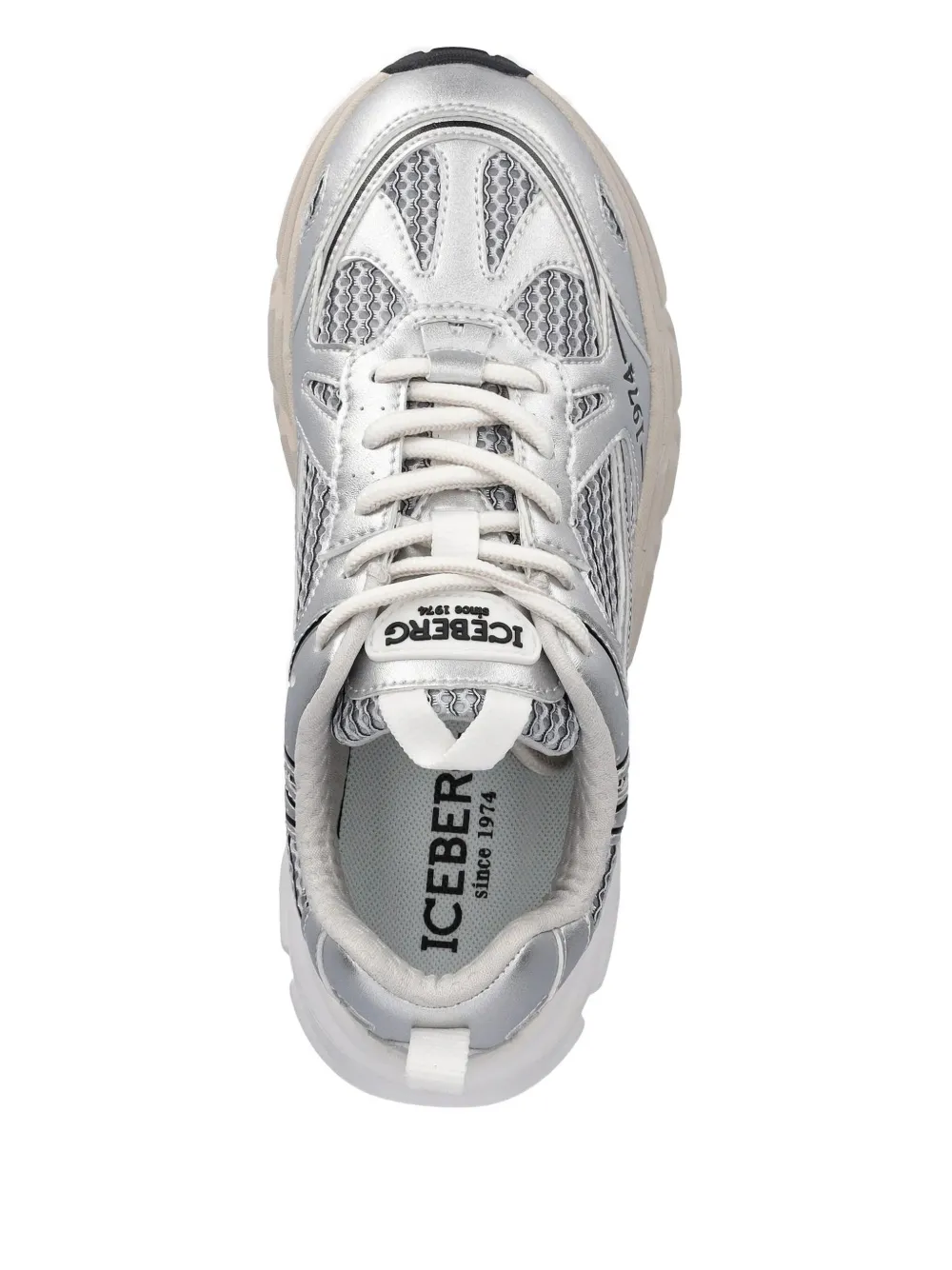 Iceberg ICB One metallic mesh sneakers - Grijs