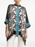 LUISA SPAGNOLI leaf-print button top - Brown