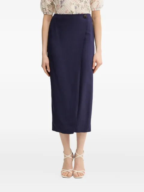 LUISA SPAGNOLI Triangolo wrap-front midi skirt