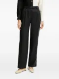 LUISA SPAGNOLI pleated linen trousers - Black