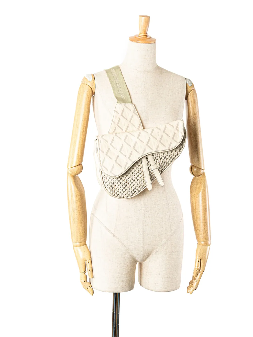 Christian Dior Pre-Owned 2022 CD Diamond Nautic Saddle Umhängetasche aus beschichtetem Canvas | Pre-owned | Image 2