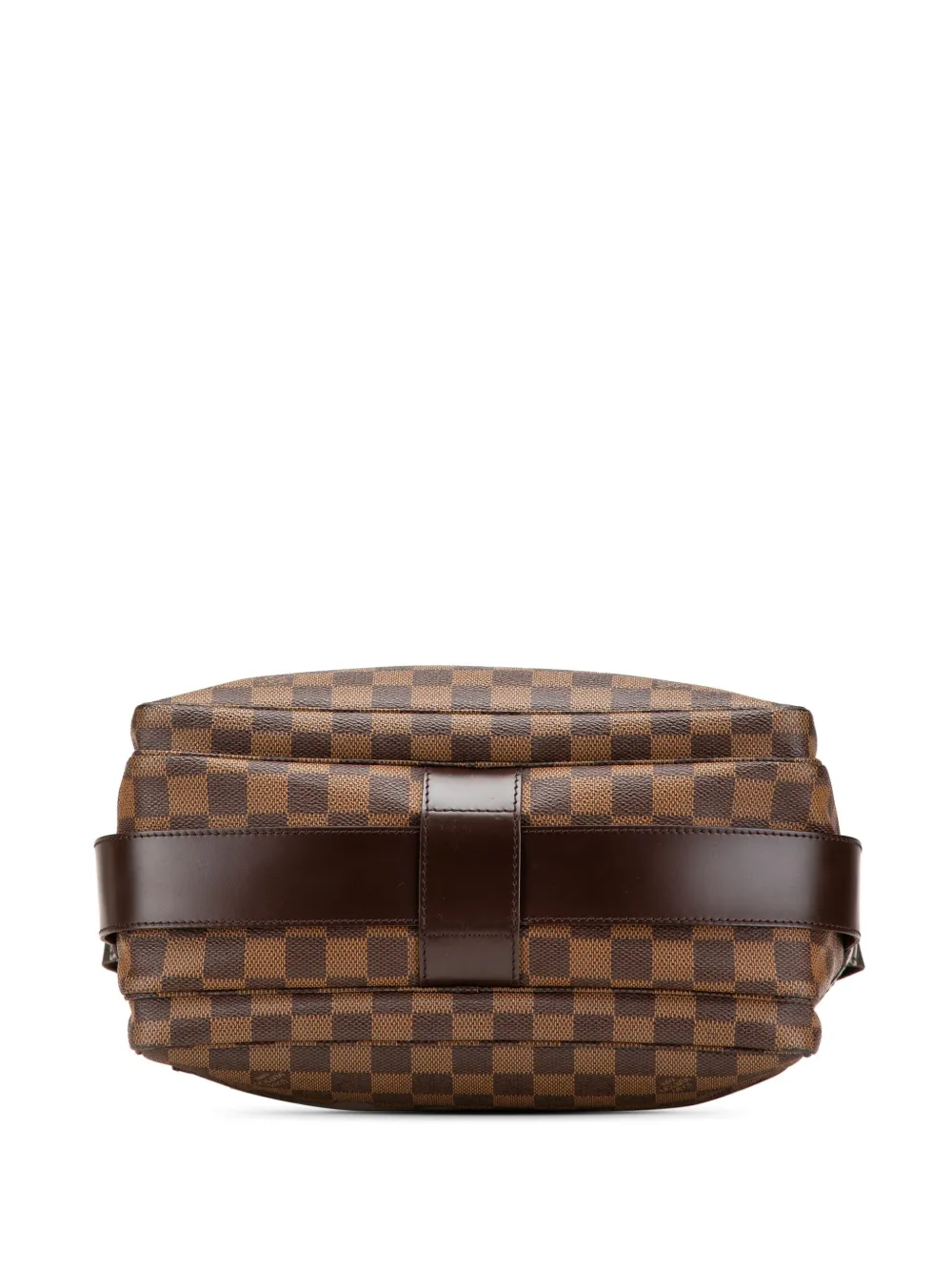 Pre-owned Louis Vuitton 2002 Damier Ebene Naviglio Crossbody Bag In Brown