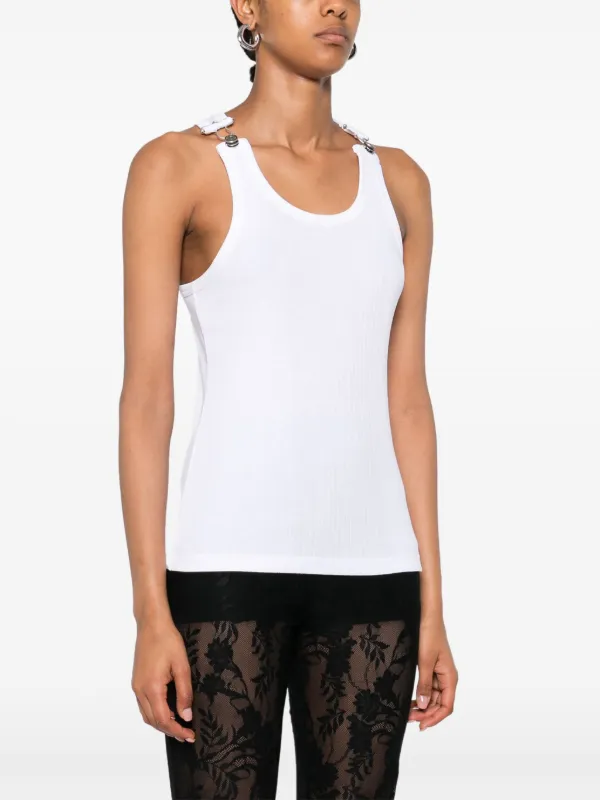 Jean Paul Gaultier Ribbed Tank Top | White | FARFETCH