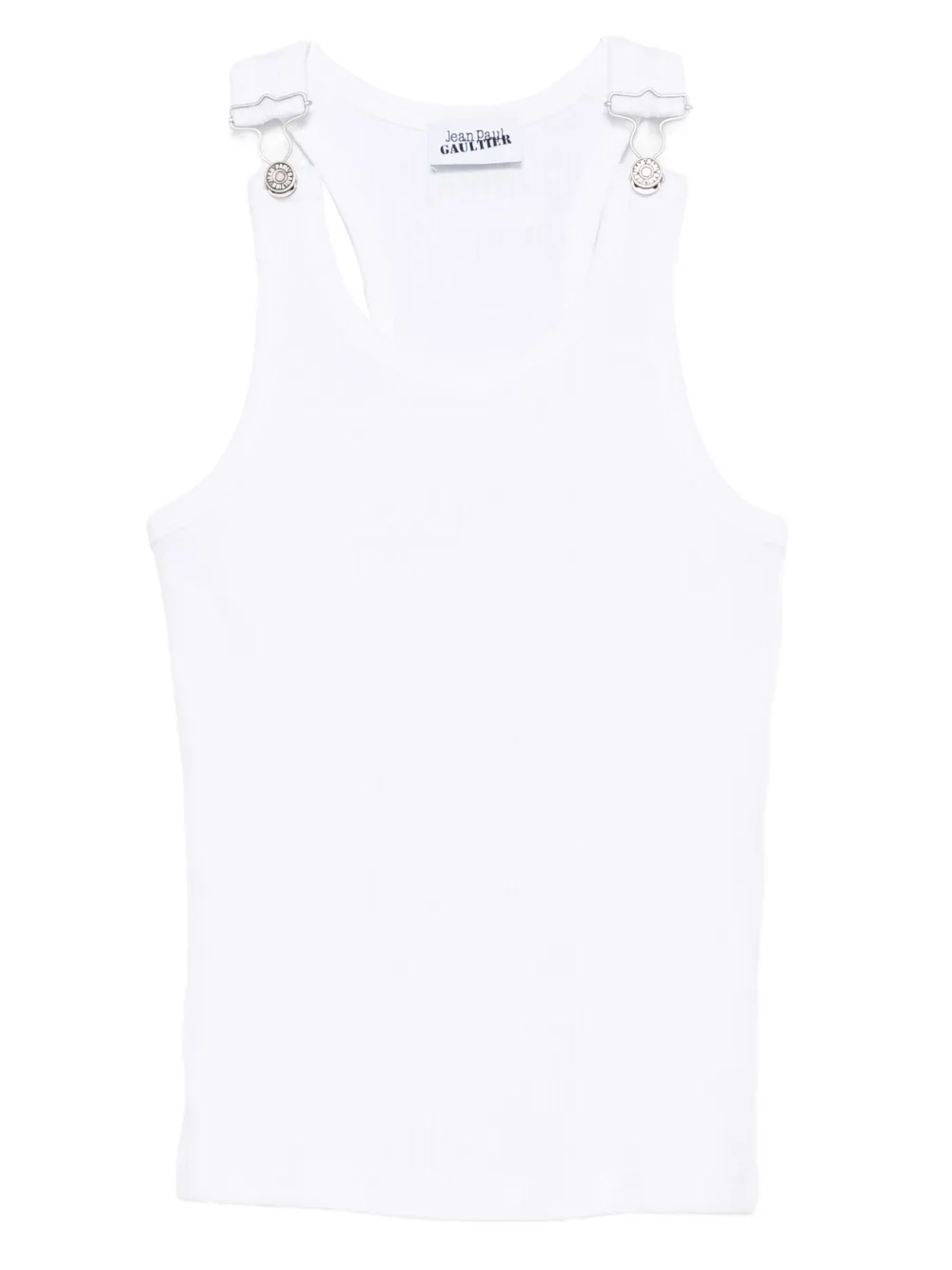 Jean Paul Gaultier ribbed tank top Wit