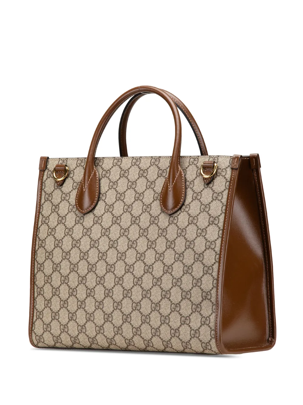 Pre-owned Gucci 2000-2015 Small Gg Supreme Interlocking G Tote Satchel
