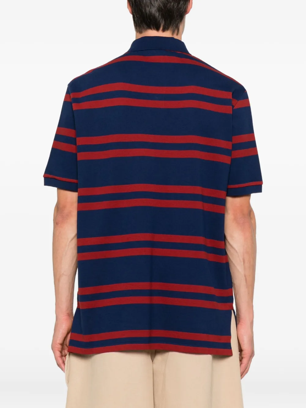 Valentino Garavani striped polo shirt Blauw