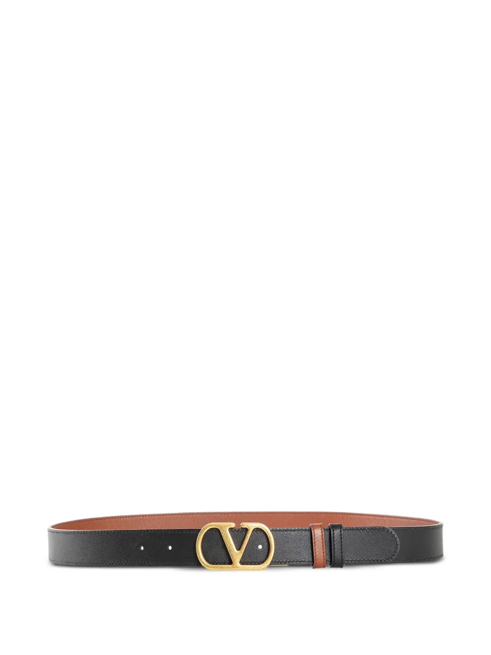  Valentino Garavani Vlogo Signature Reversible Belt - Brown 