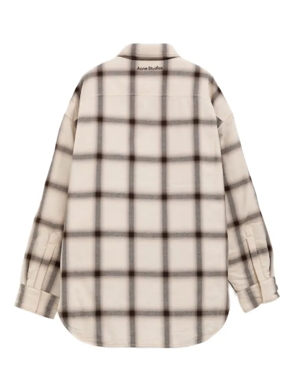 Acne Studios チェック オーバーシャツ | ニュートラル | FARFETCH JP