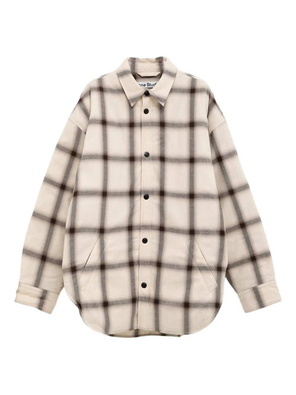 Acne Studios Geruit shirtjack Beige