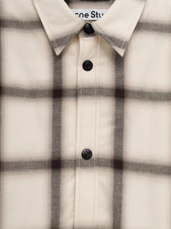 Acne Studios チェック オーバーシャツ | ニュートラル | FARFETCH JP
