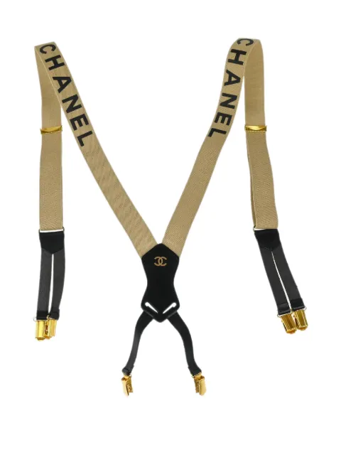 CHANEL Pre-Owned 1990-2000s logo-strap suspenders