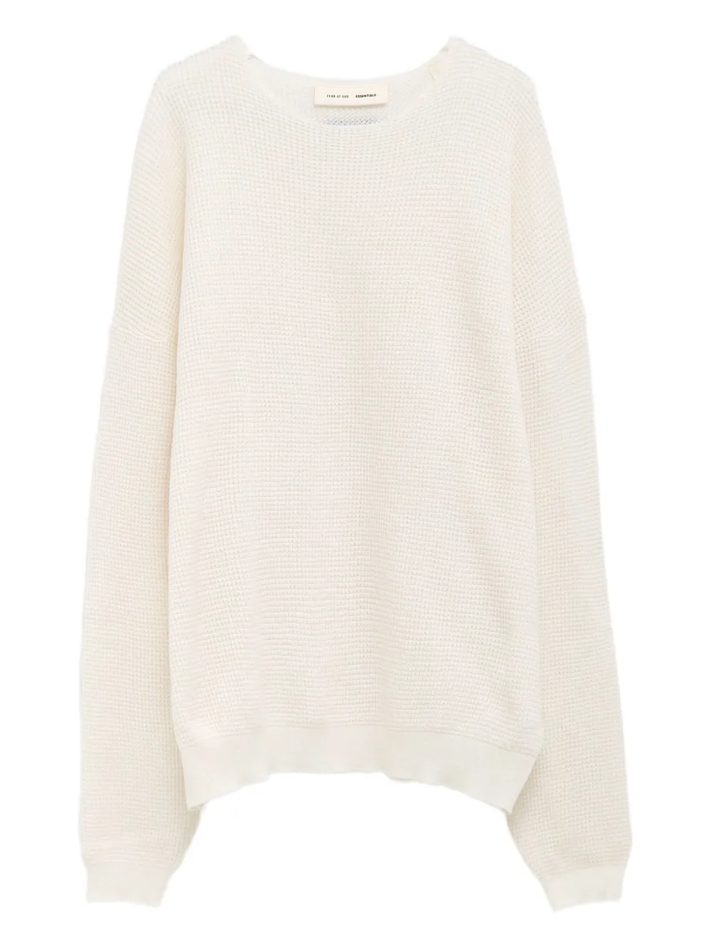 FEAR OF GOD ESSENTIALS Waffle crew-neck sweater Wit