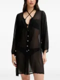 Michael Michael Kors button tunic cover-up - Black