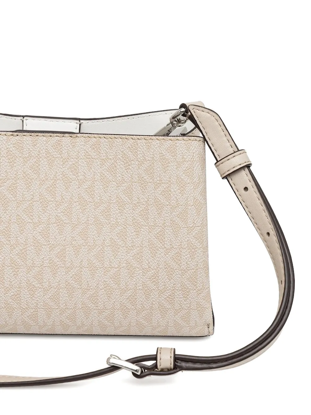 Michael Kors Kleine Ruthie crossbodytas met monogram en logoplakkaat Beige