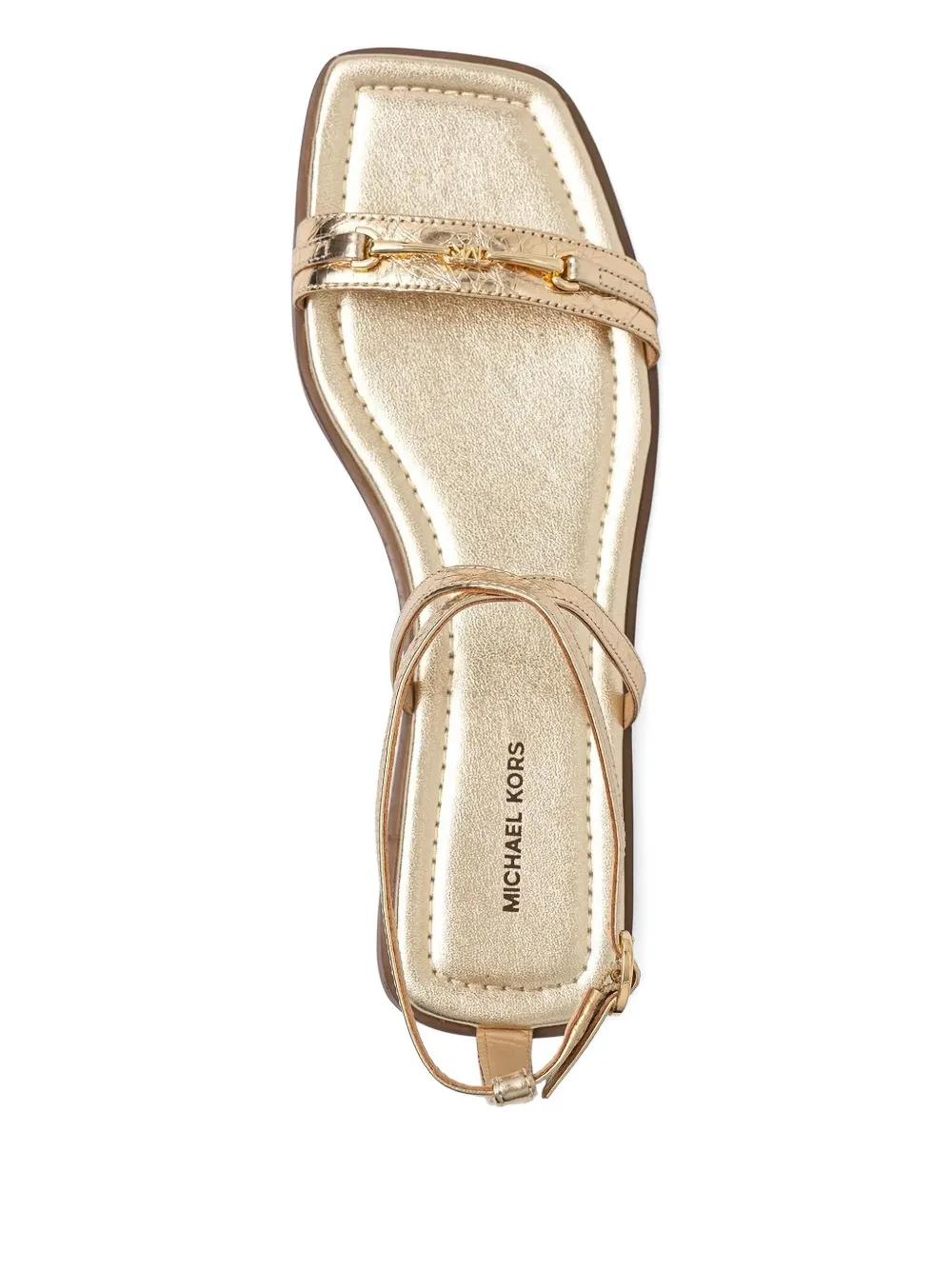 Michael Kors Lena metallic leather sandals Gold