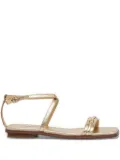 Michael Michael Kors Lena metallic leather sandals - Gold