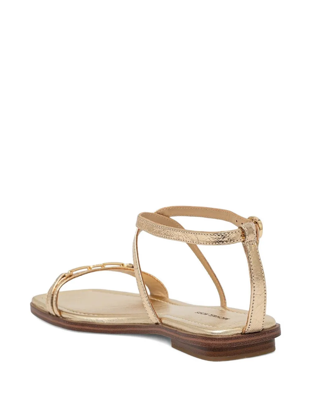 Michael Kors Lena metallic leather sandals Gold