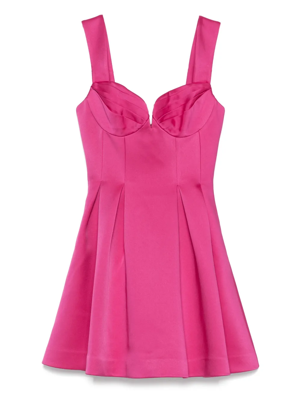 Rebecca Vallance sweetheart-neck pleated mini dress Roze