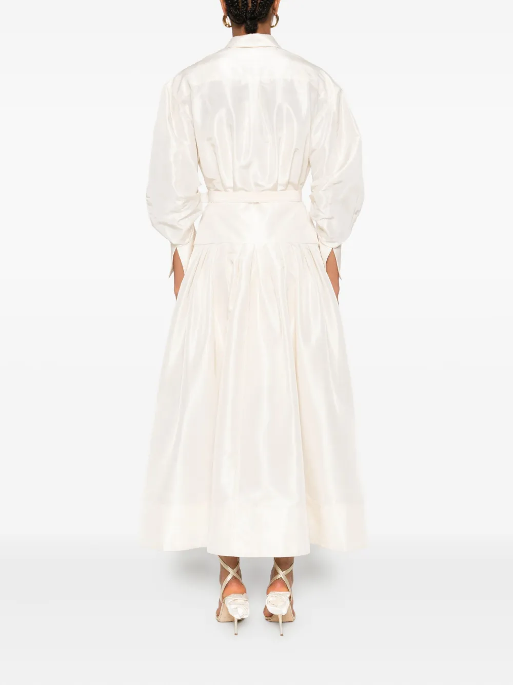 Rebecca Vallance belted midi dress Beige