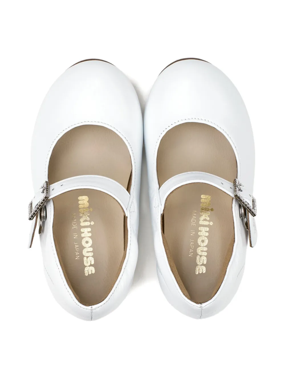 Miki House Leren ballerina's Wit