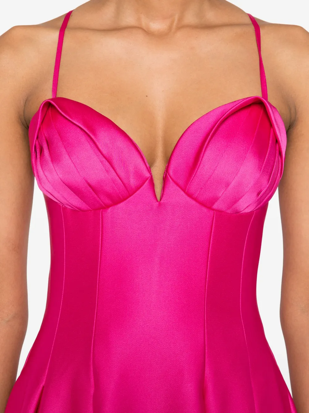 Rebecca Vallance Geplooide jurk met sweetheart hals Roze