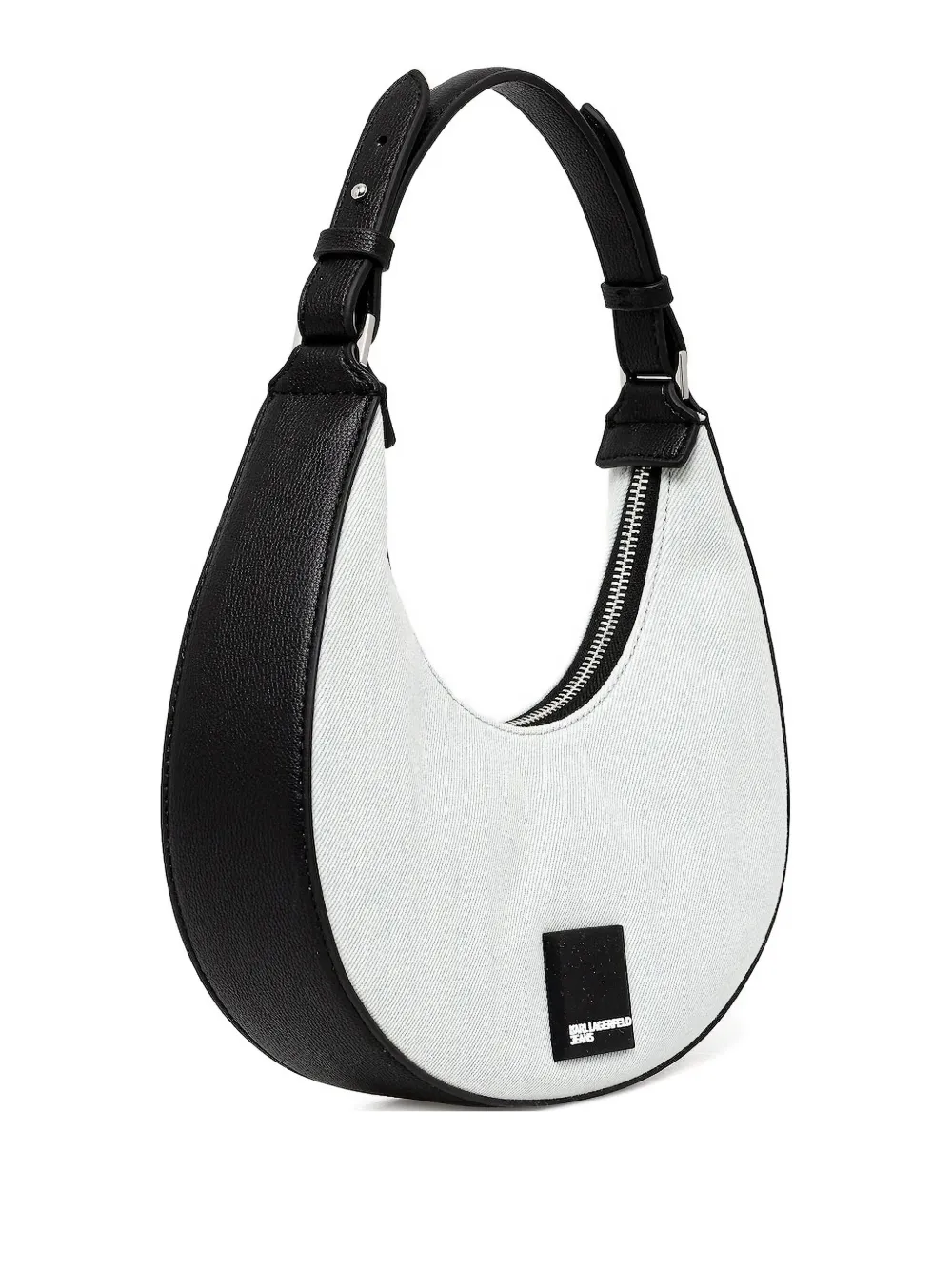 Karl Lagerfeld Jeans Denim Half-moon Tote Bag In Blue