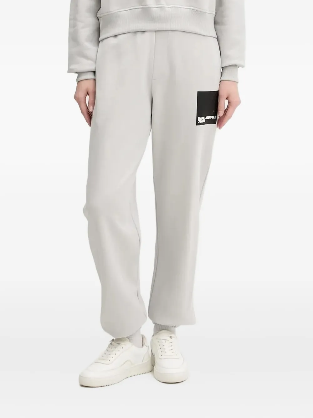 Karl Lagerfeld Jeans logo-patch track pants | Grey | Image 1