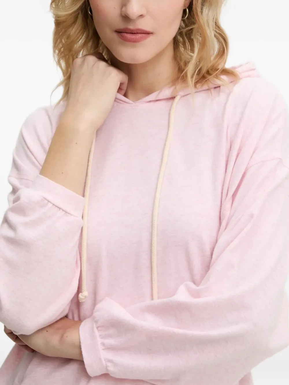 American Vintage hooded pocket top Roze