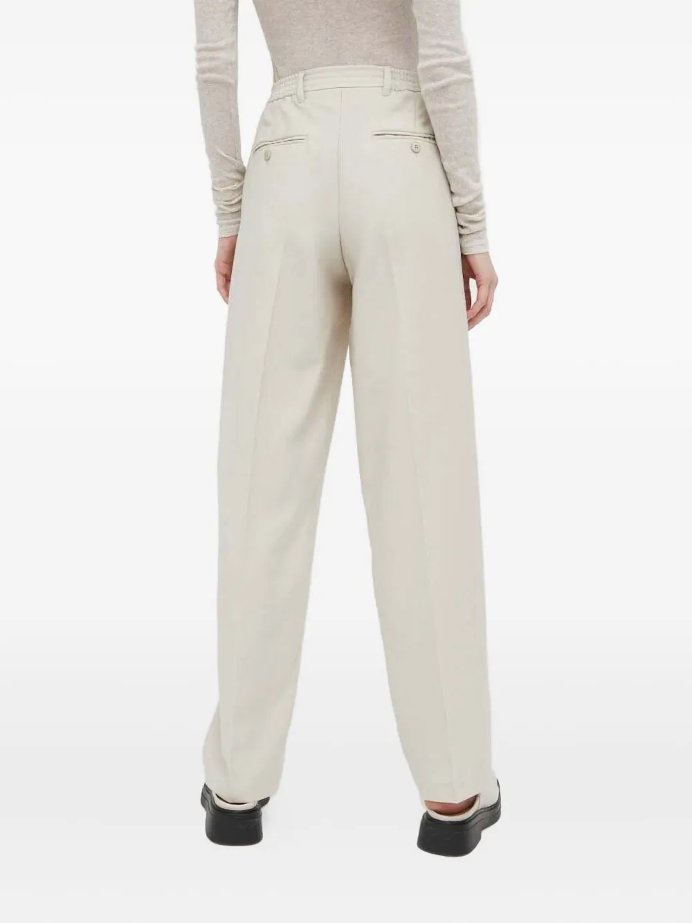 American Vintage Broek met geplooide voorkant Beige
