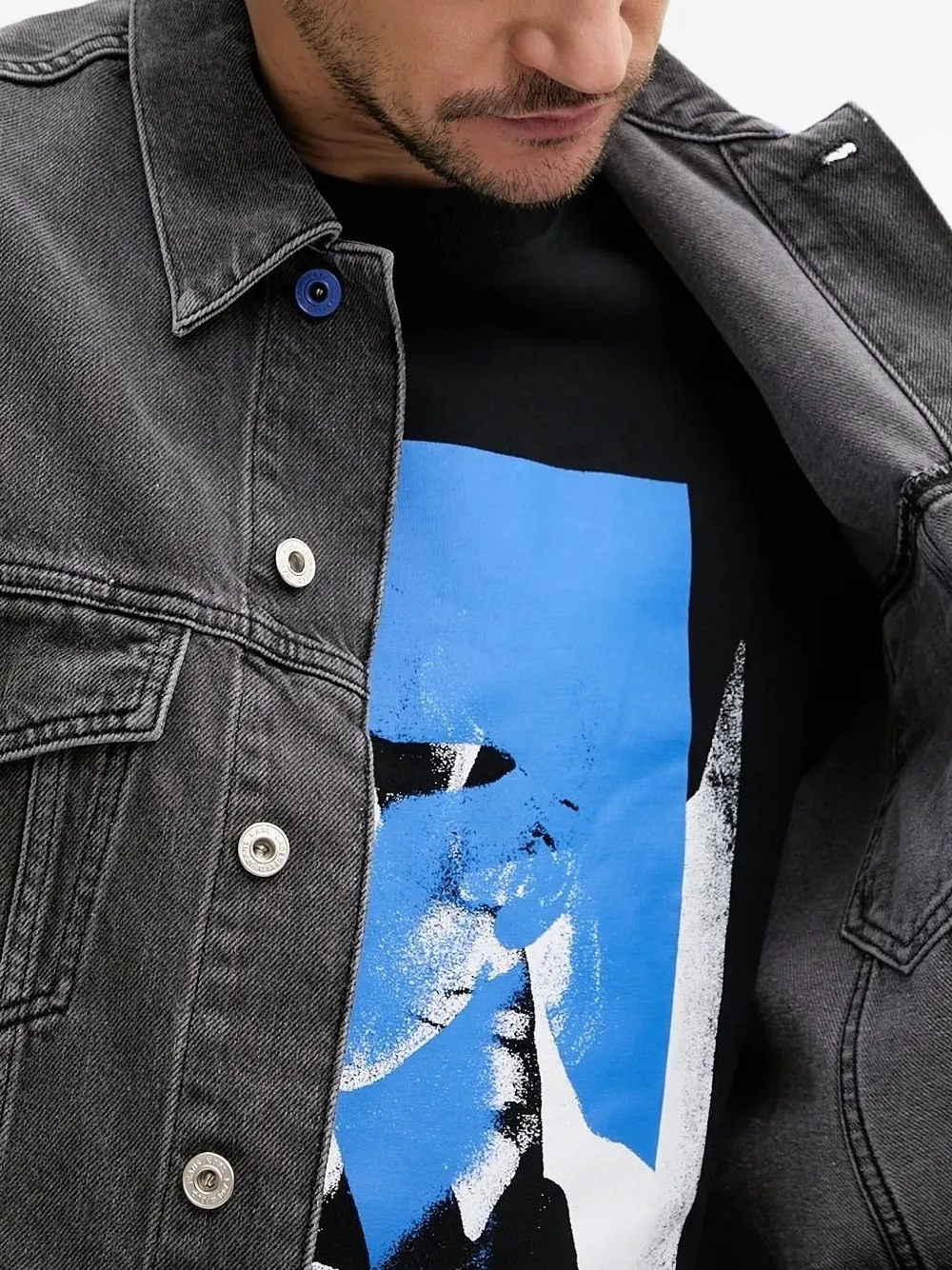 Karl Lagerfeld Jeans Denim jack Zwart