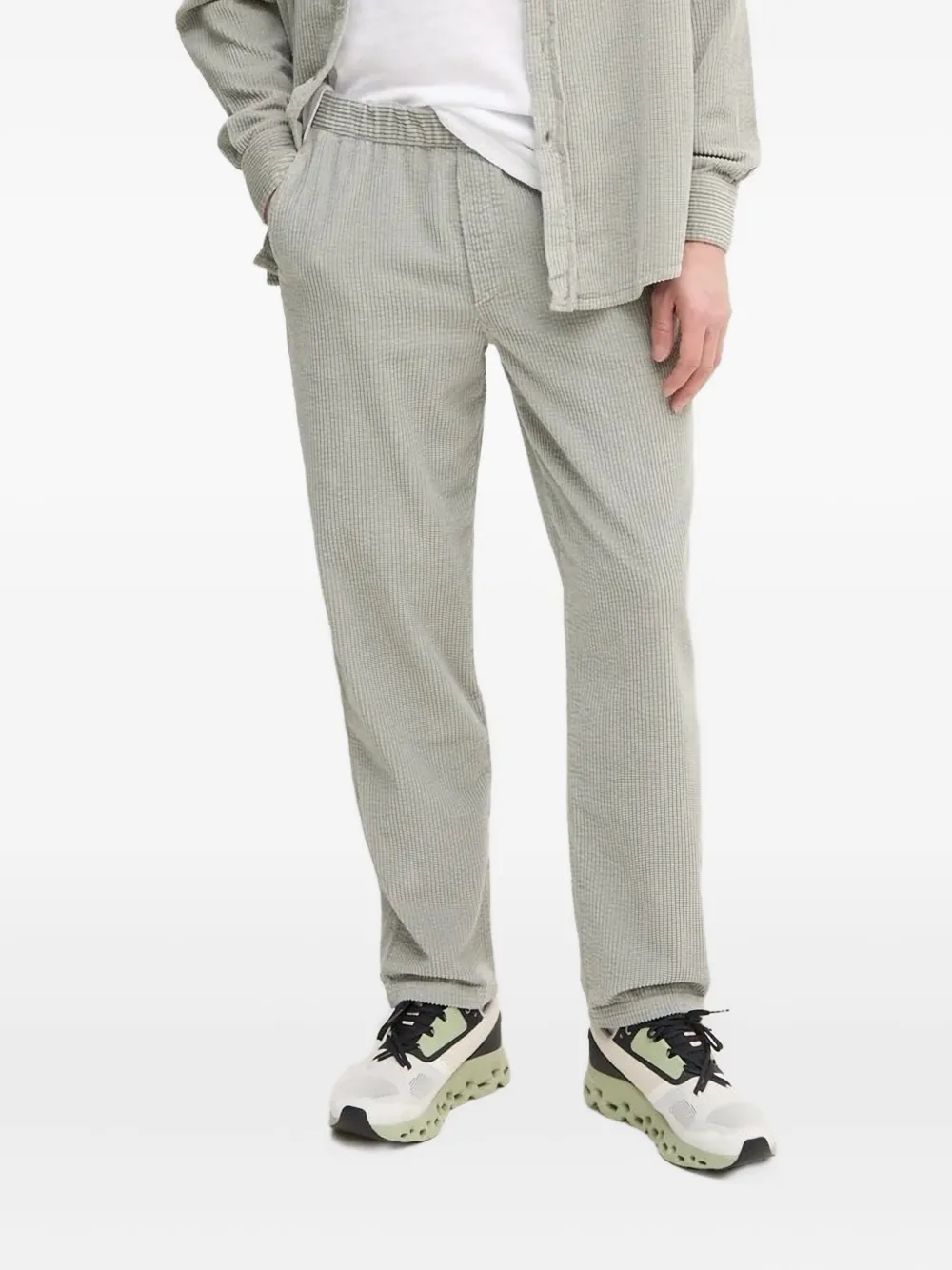 American Vintage corduroy pull-on trousers Grijs