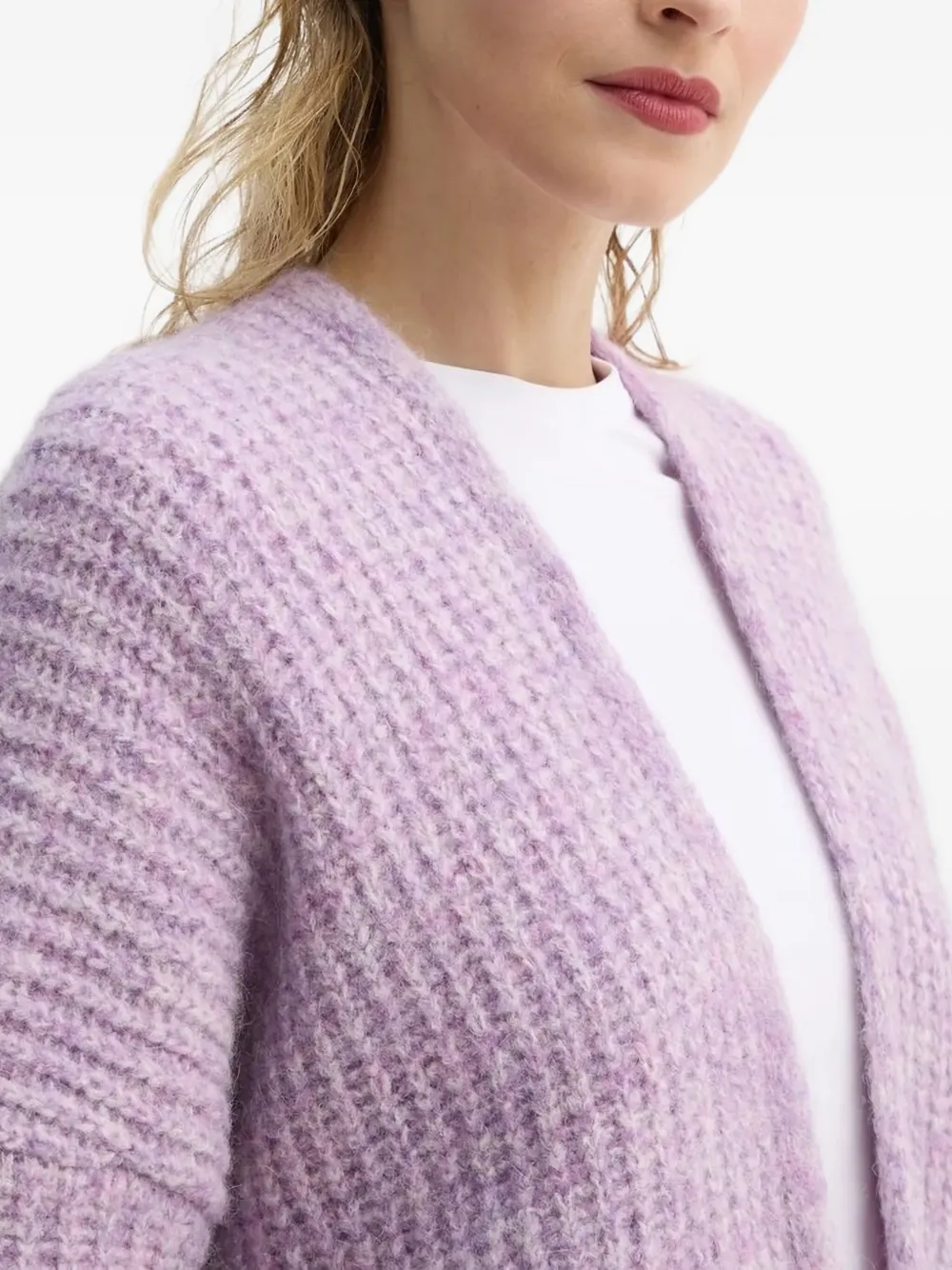 American Vintage Geribbeld vest met textuur Paars