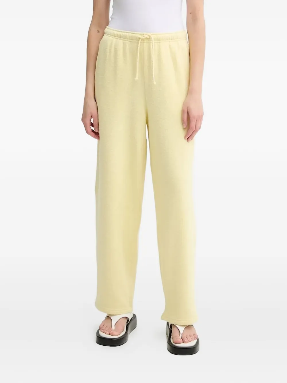 American Vintage Drawstring Fleece Sweatpants In Yellow