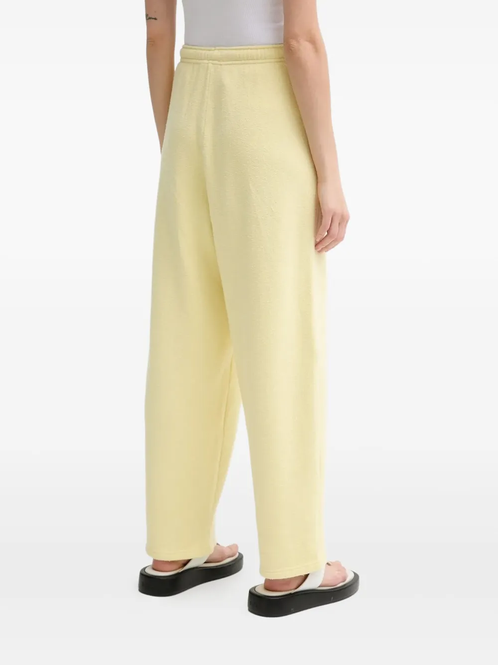 American Vintage Fleece joggingbroek met trekkoord - Geel