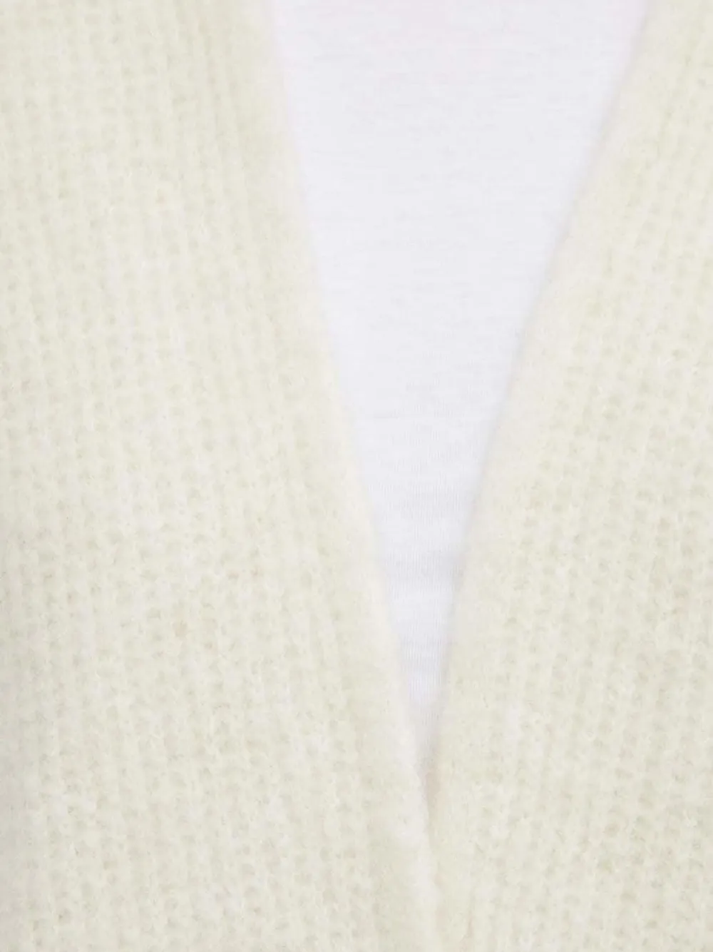 American Vintage Ribbed Open-front Cardigan In White