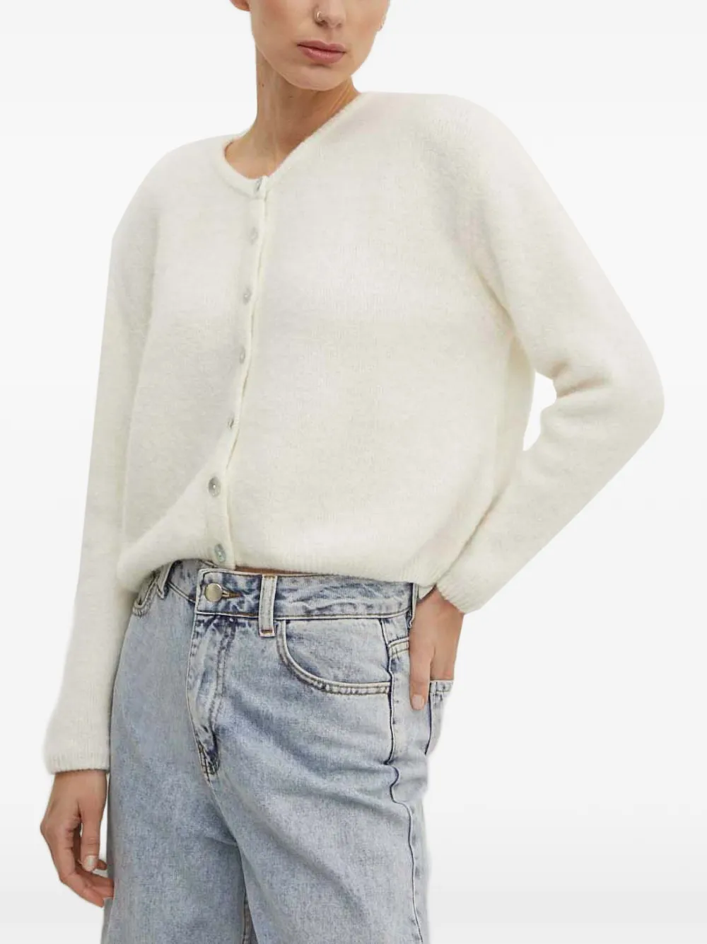 American Vintage brushed-knit cardigan - Neutrals