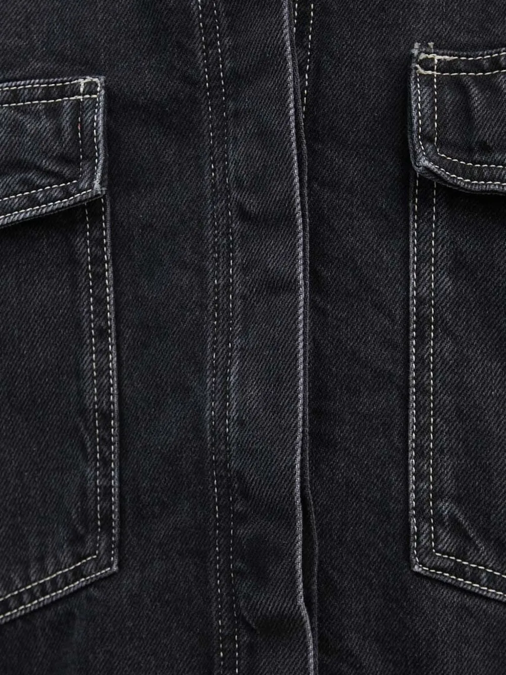 American Vintage Denim blouse Zwart