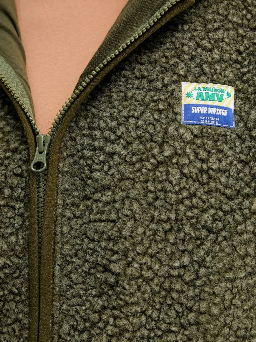 American Vintage Fleece top met capuchon Groen