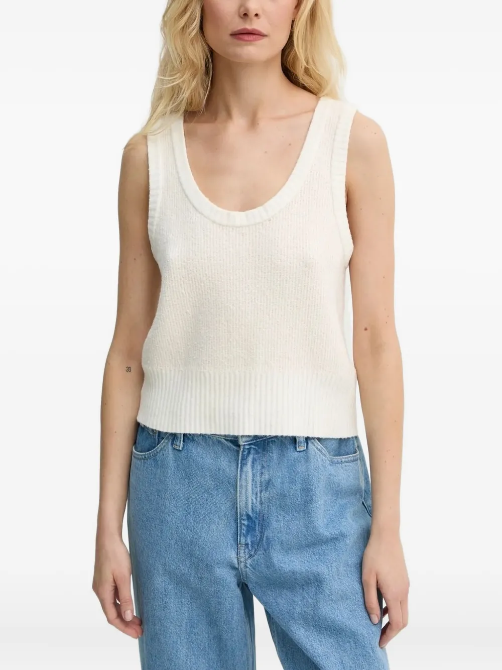 American Vintage scoop-neck sleeveless top - ニュートラル American Vintage scoop-neck sleeveless top - ニュートラル