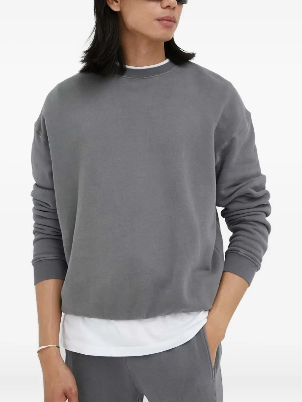 American Vintage Izubird ribbed-cuff sweatshirt Grijs