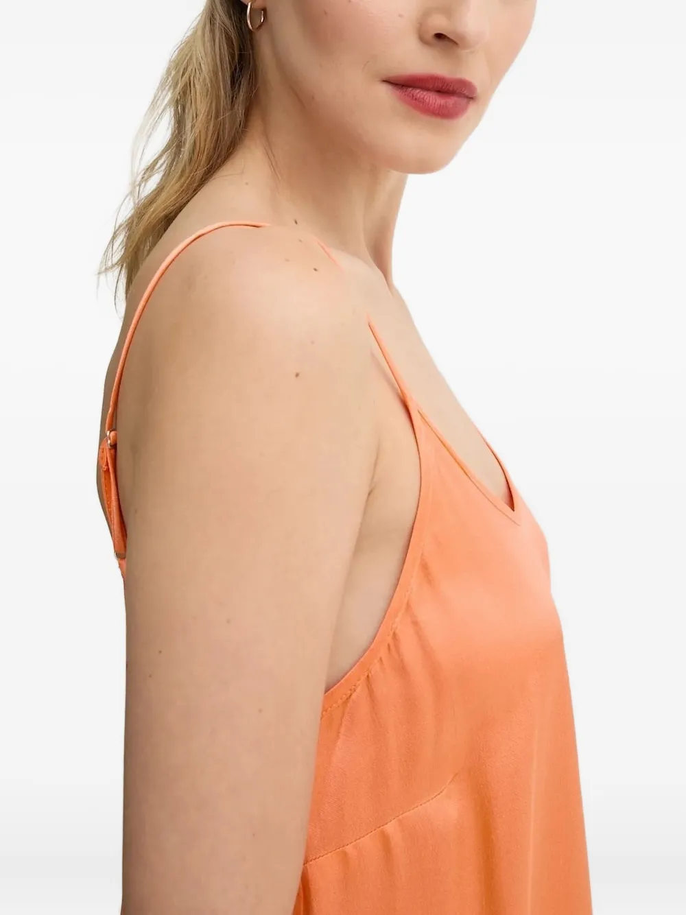 American Vintage Katoenen midi-jurk Oranje