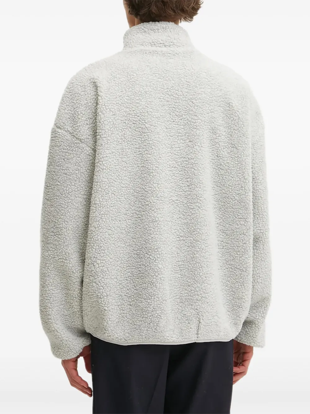 American Vintage Fleece trui met rits Grijs