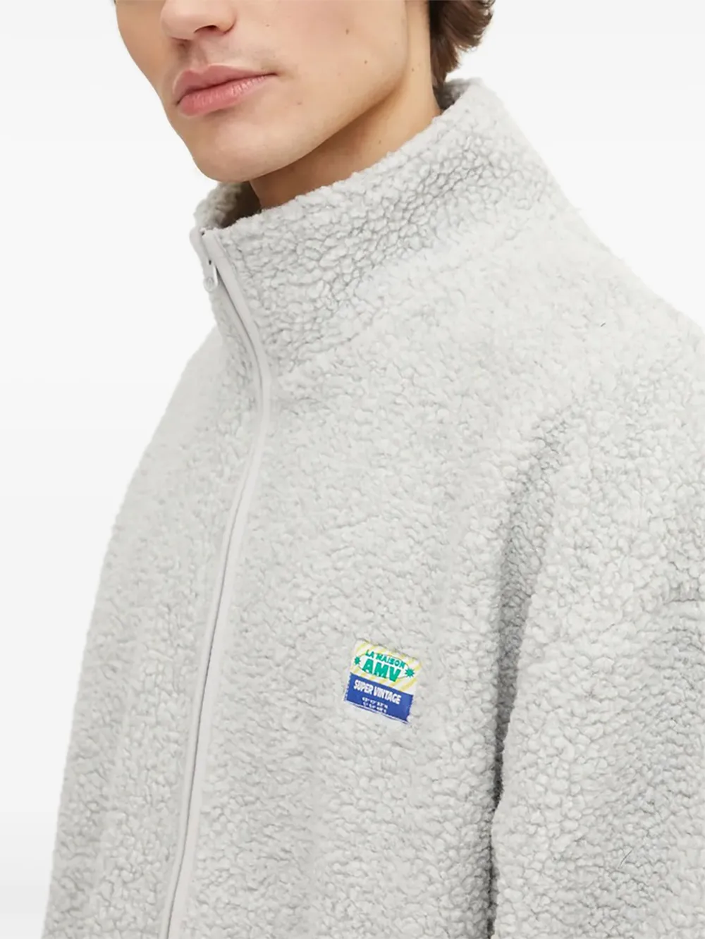 American Vintage Fleece trui met rits Grijs