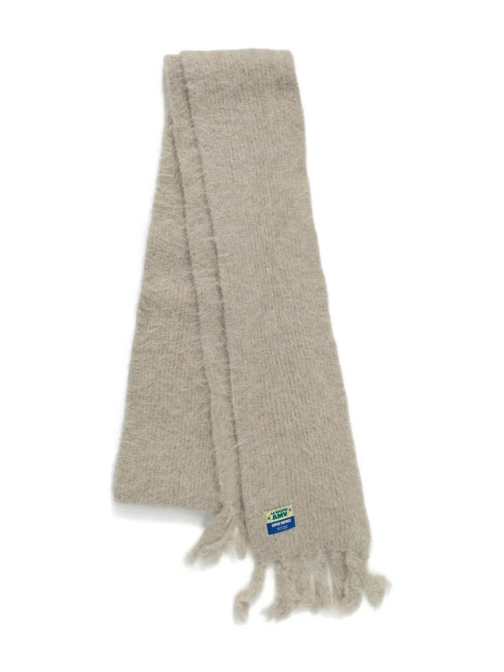 American Vintage fringed alpaca wool-blend scarf | Neutrals | Image 1