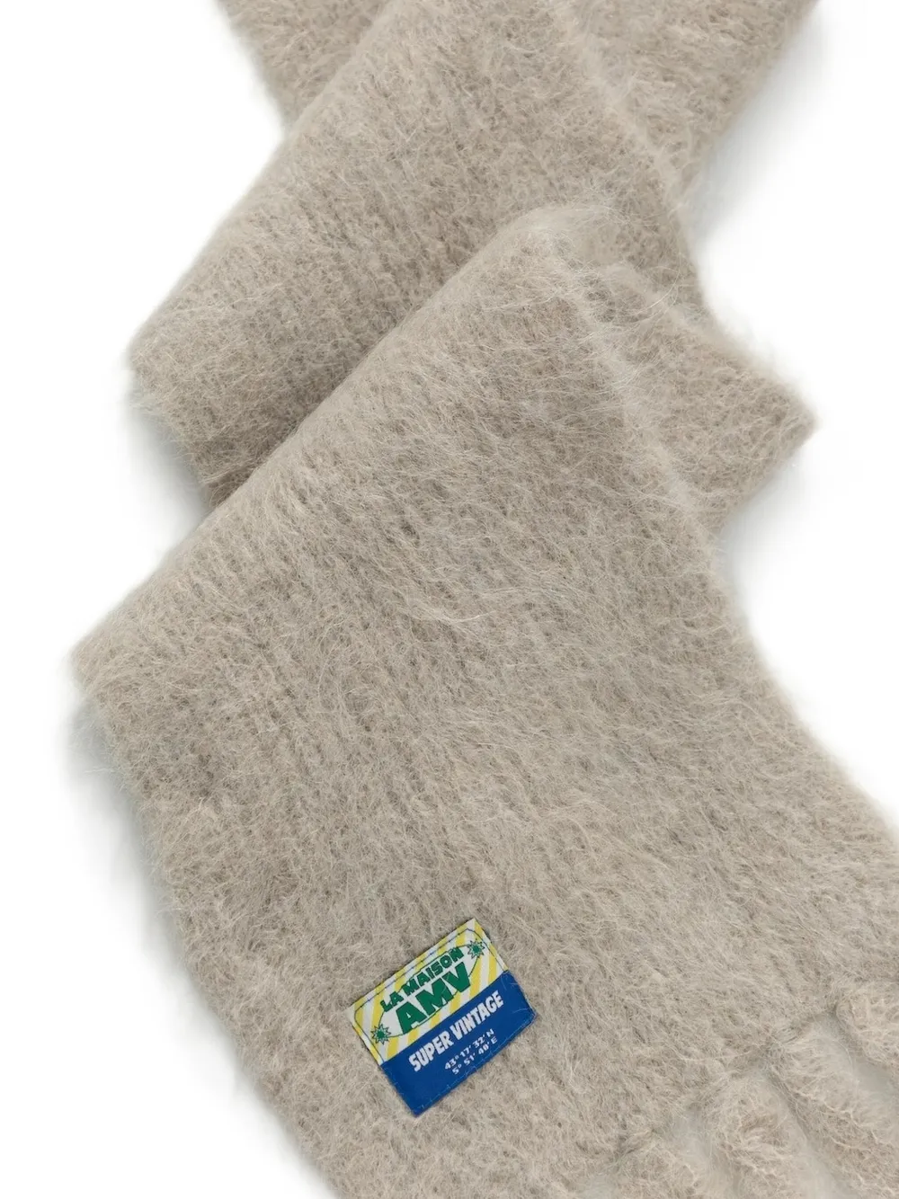 American Vintage fringed alpaca wool-blend scarf - Beige