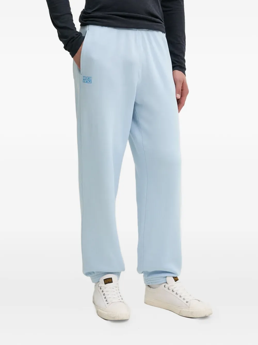 American Vintage Logo-print Sweatpants In Blue
